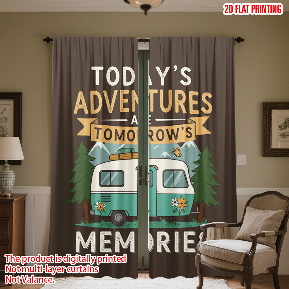 Outdoor Adventure Youtube - Cortina con impresión plana 2D para